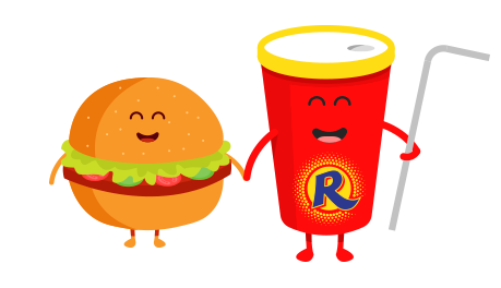 Burger and pop characters